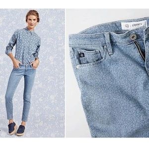 AG + Liberty London Isla Floral Print Straight Skinny Leg Jeans